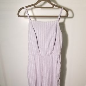 Old Navy Lavender Striped Wide Pants Jumpsuit Small